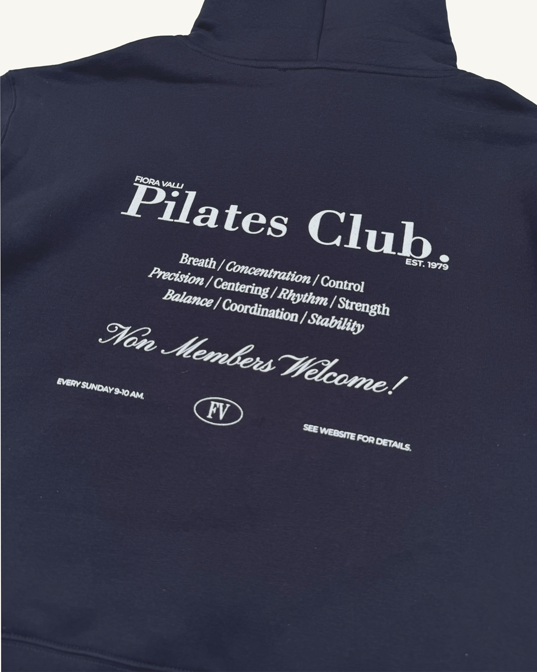 Pilates Club Relaxed Hoodie - Navy