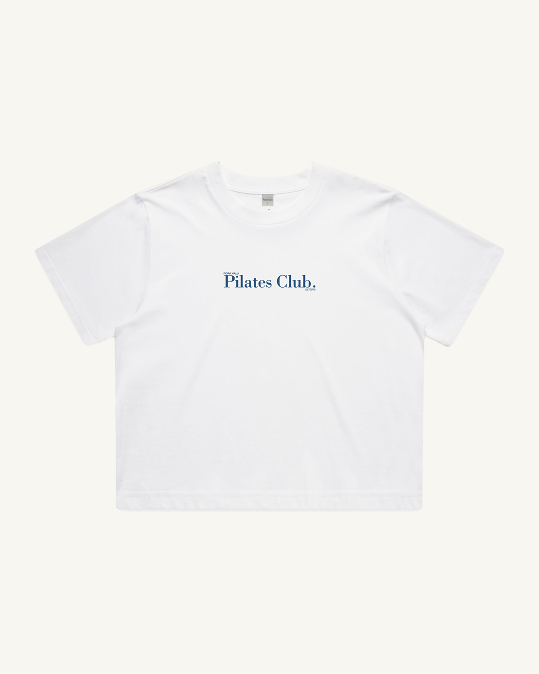 Pilates Club Crop Tee - White