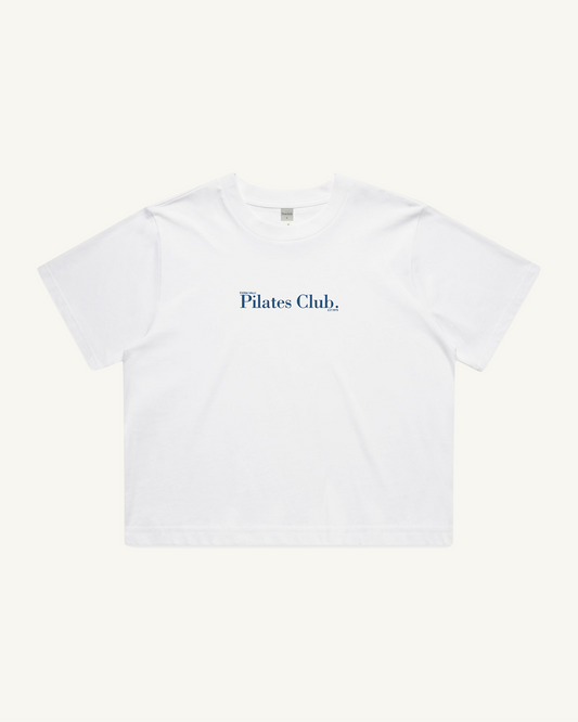 Pilates Club Crop Tee - White