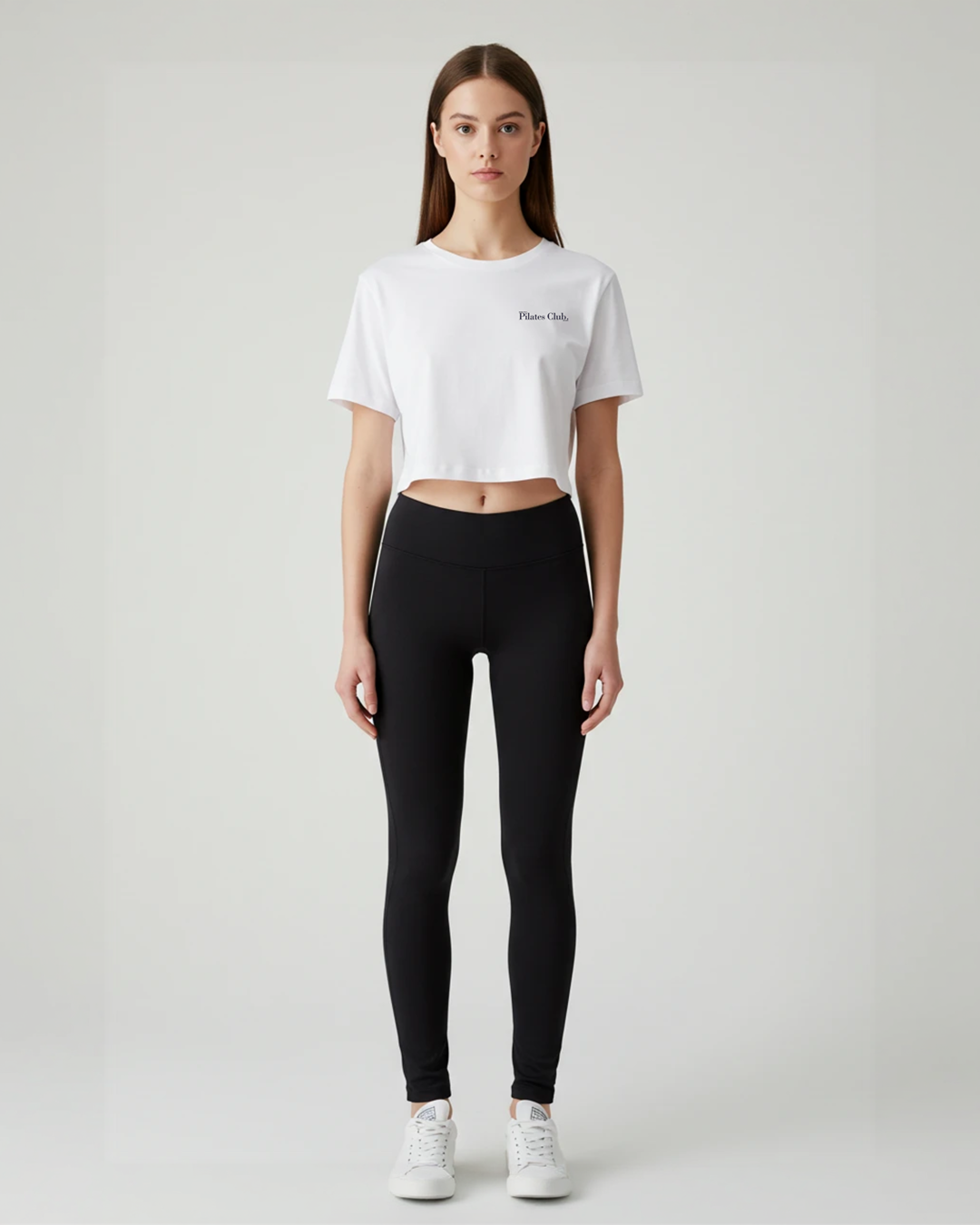Pilates Club Crop Tee - White