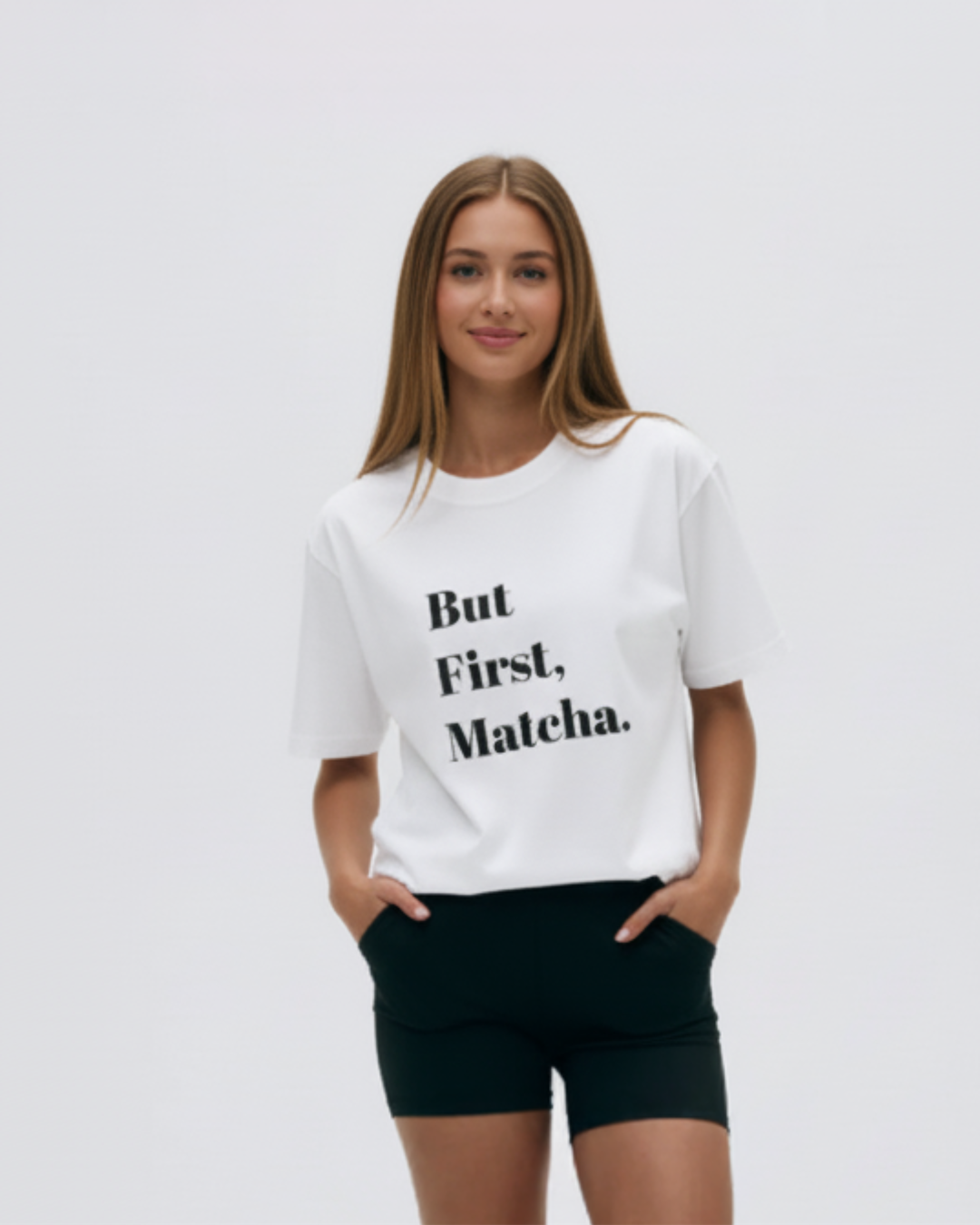 Matcha Short Sleeve Relaxed T-Shirt - White