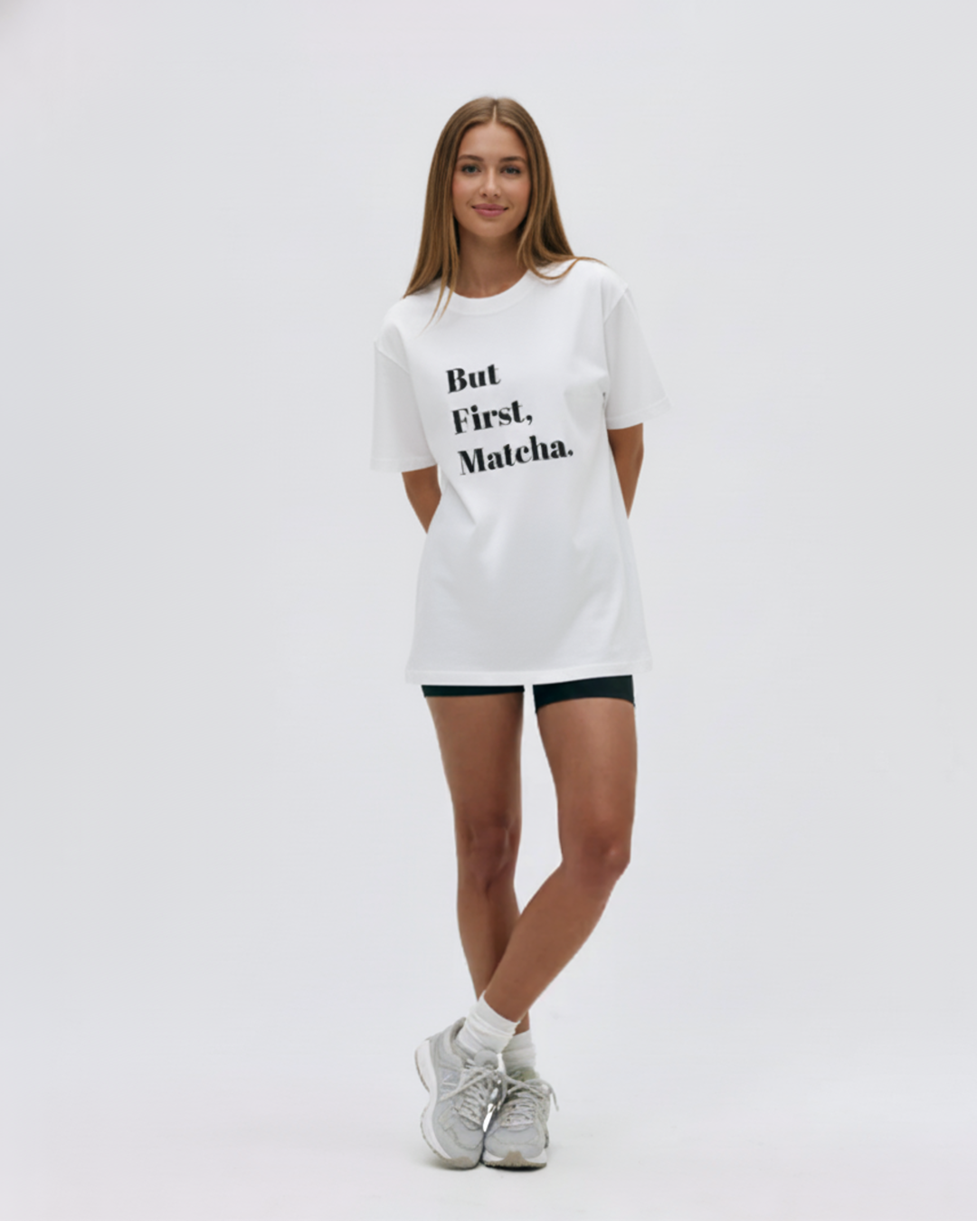 Matcha Short Sleeve Relaxed T-Shirt - White